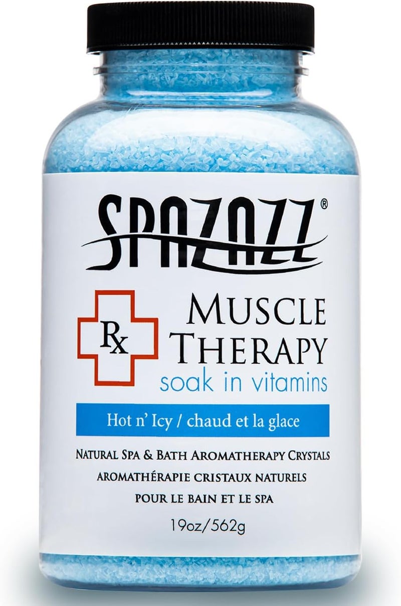 Spazazz RX Therapy Crystals for Muscle Therapy - Hot N' Icy Bath Minerals, 19-Ounce - Image 1